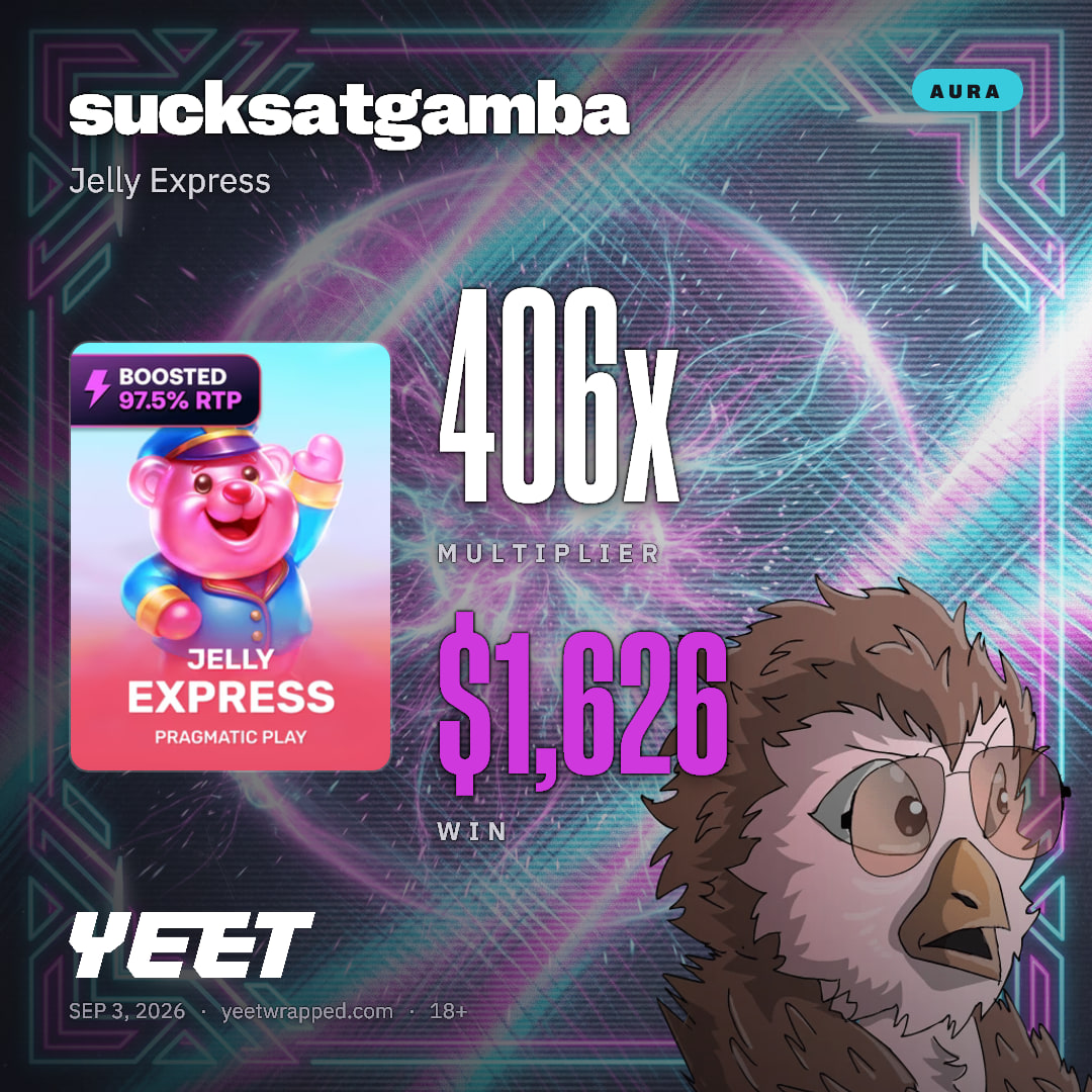 sucksatgamba hit 406.4x on Jelly Express
