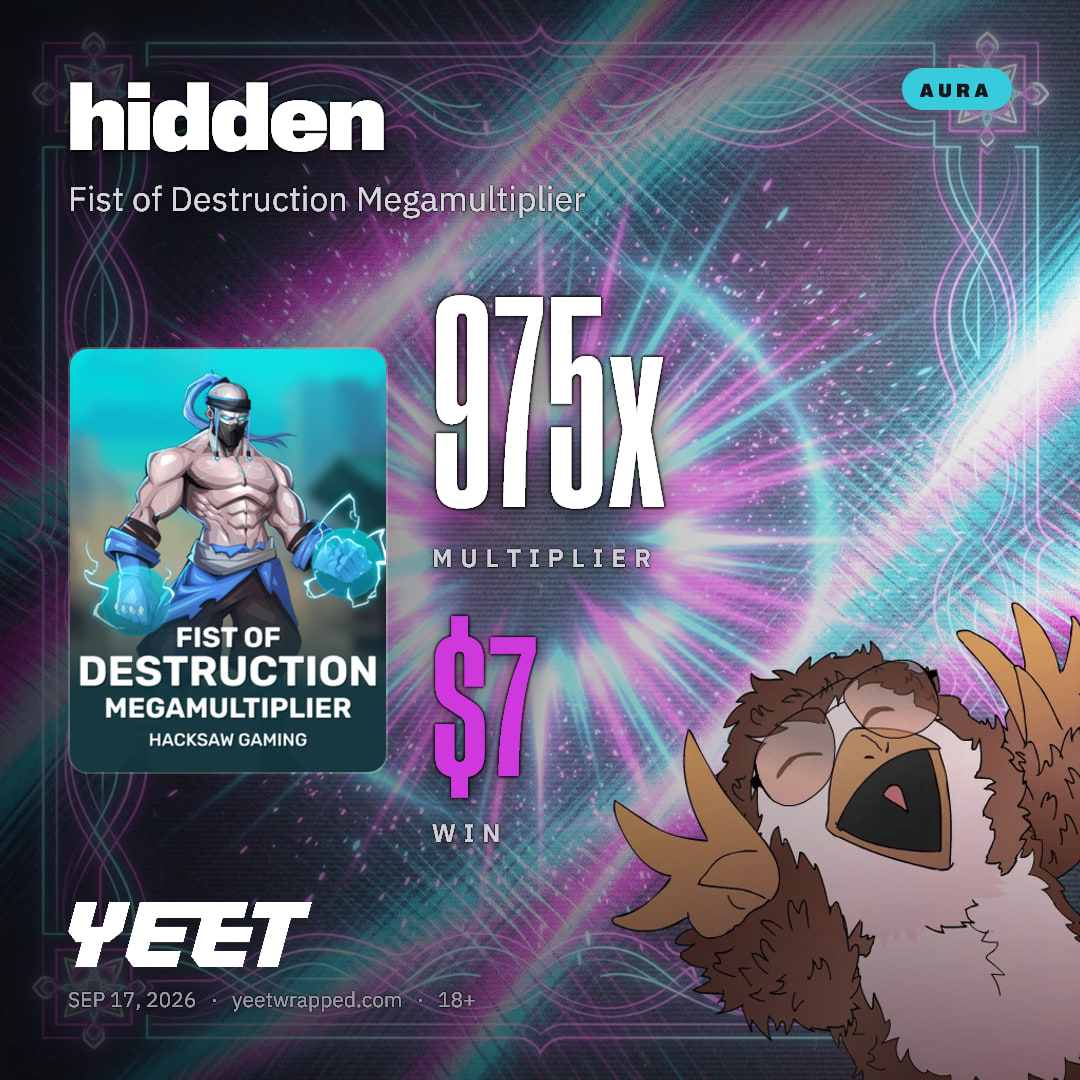 hidden hit 975.2x on Fist of Destruction Megamultiplier