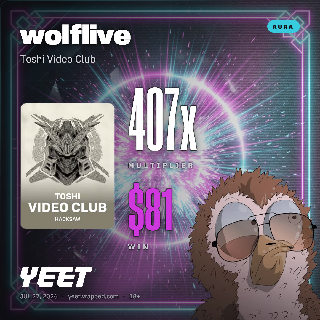wolflive hit 406.6x on Toshi Video Club