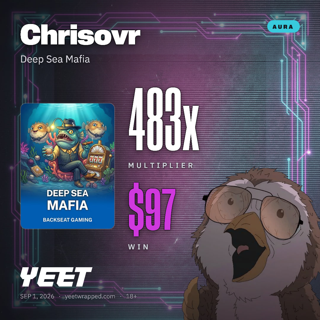 Chrisovr hit 482.9x on Deep Sea Mafia