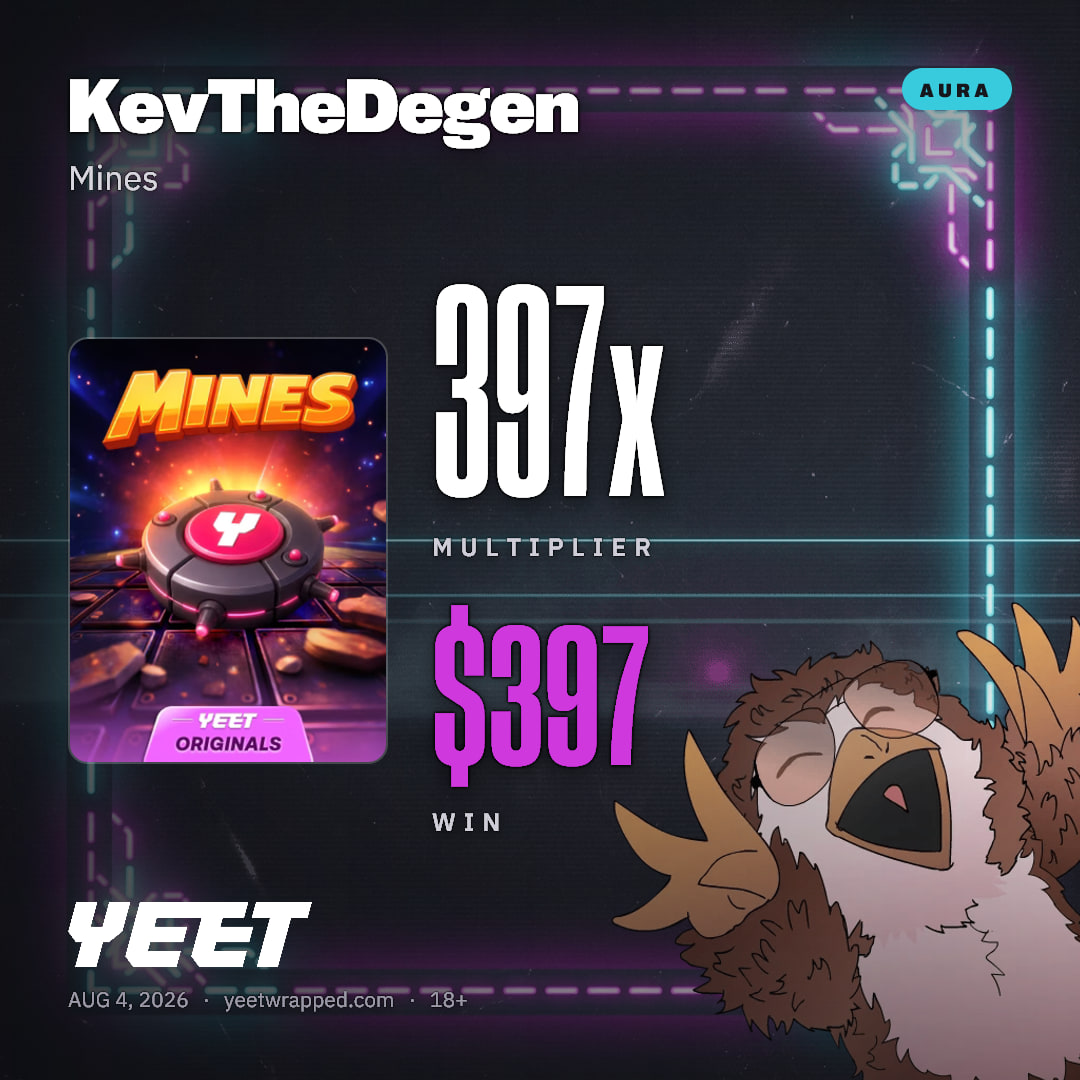 KevTheDegen hit 396.9x on Mines