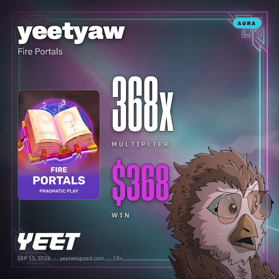 yeetyaw hit 367.7x on Fire Portals