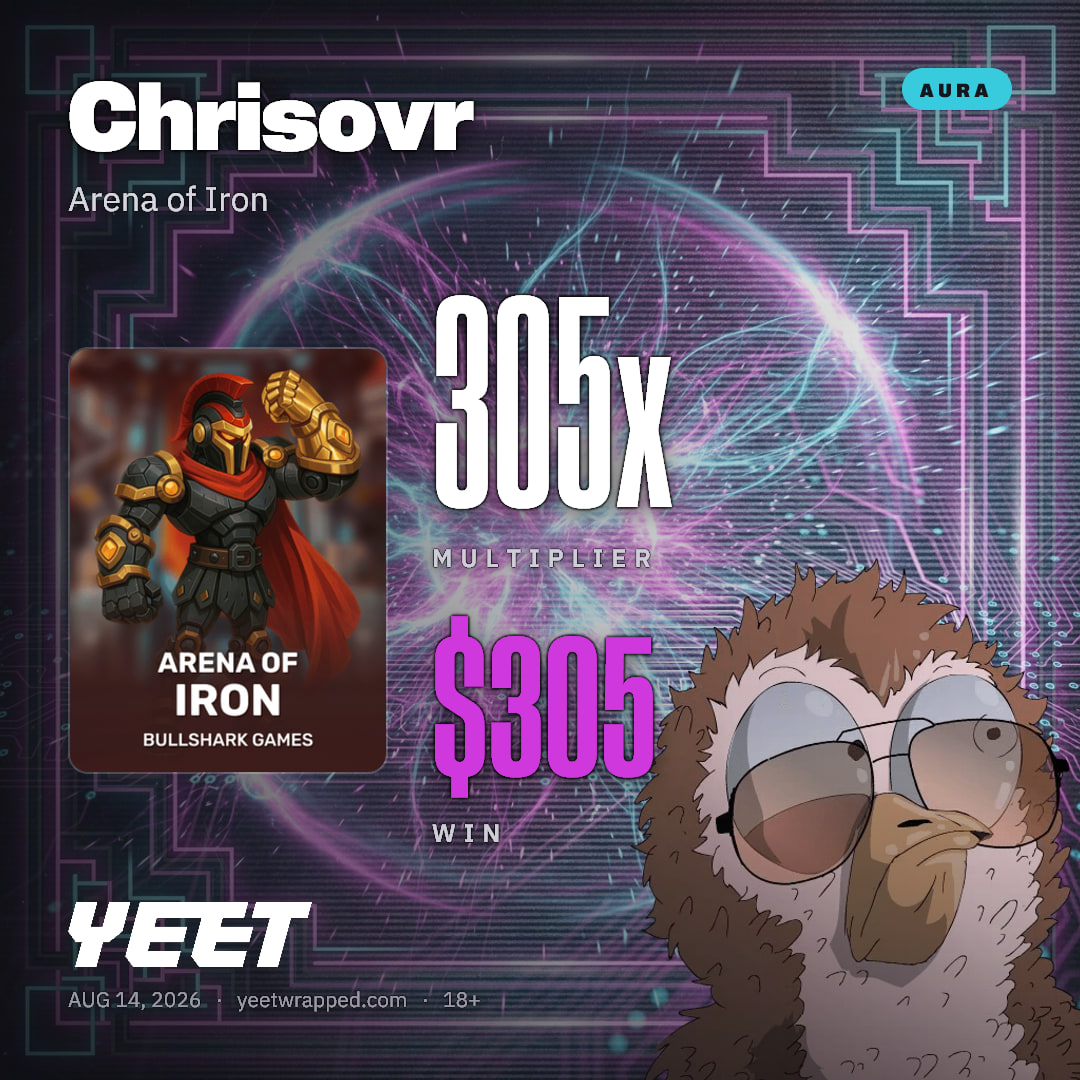 Chrisovr hit 304.5x on Arena of Iron
