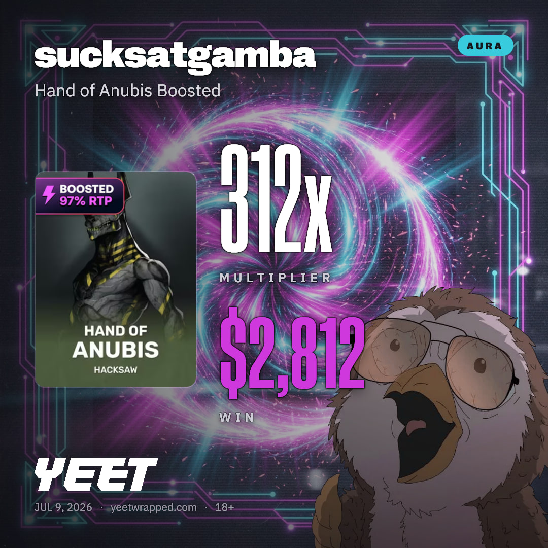 sucksatgamba hit 312.4x on Hand of Anubis Boosted