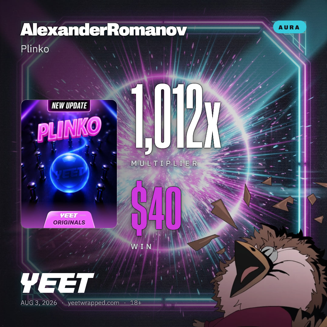AlexanderRomanov hit 1,012x on Plinko